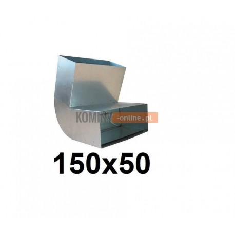 Kolano ściana strop regulowane 150x50 mm / ∡ 0-110°