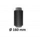 Radiator kominowy żaroodporny 160 mm / 0,5 m CZARNY