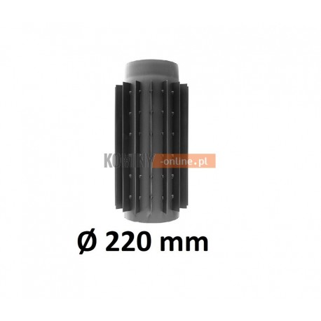Radiator kominowy żaroodporny 220 mm / 1 m CZARNY