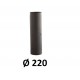 Rura kominowa żaroodporna 220 mm z rewizją 0,5 m CZARNA