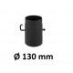 Szyber kominowy 130 mm żaroodporny z krótką rączką czarny