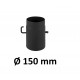 Szyber kominowy 150 mm żaroodporny z krótką rączką czarny