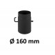 Szyber kominowy 160 mm żaroodporny z krótką rączką czarny