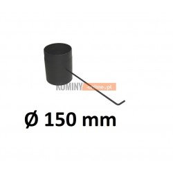 Szyber kominowy szczelny 150 mm czarny