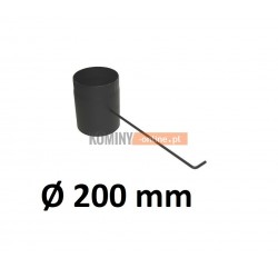 Szyber kominowy szczelny 200 mm czarny