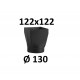 Redukcja kominowa żaroodporna czarna czopuch 122x122/130 mm 