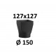 Redukcja kominowa żaroodporna czarna czopuch 127x127/150 mm 