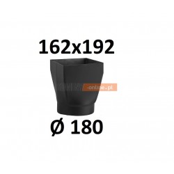 Redukcja kominowa żaroodporna czarna czopuch 162x192/180 mm 