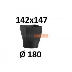 Redukcja kominowa żaroodporna czarna czopuch 142x147/180 mm 