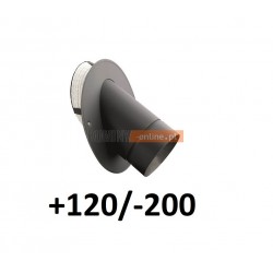 Wkładka kominowa kątowa 120 mm do komina ceramicznego 180 mm