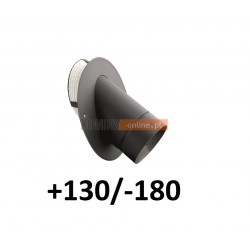 Wkładka kominowa kątowa 130 mm do komina ceramicznego 180 mm