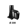 Generator ciągu komina 200 mm z podstawą CZARNY