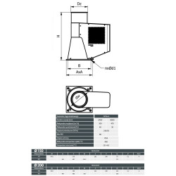 Generator ciągu komina z podstawą INOX