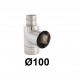 Trójnik boczny 90° powietrze-spaliny 100-150 mm