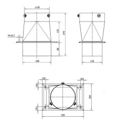 Podstawa komina-redukcja 120x170/150 mm OCYNK