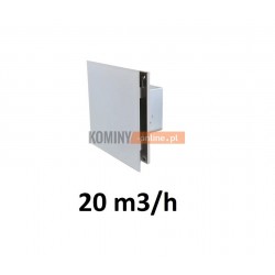Stabilizator wentylacji kwadratowy 20m3/h osłona szklana