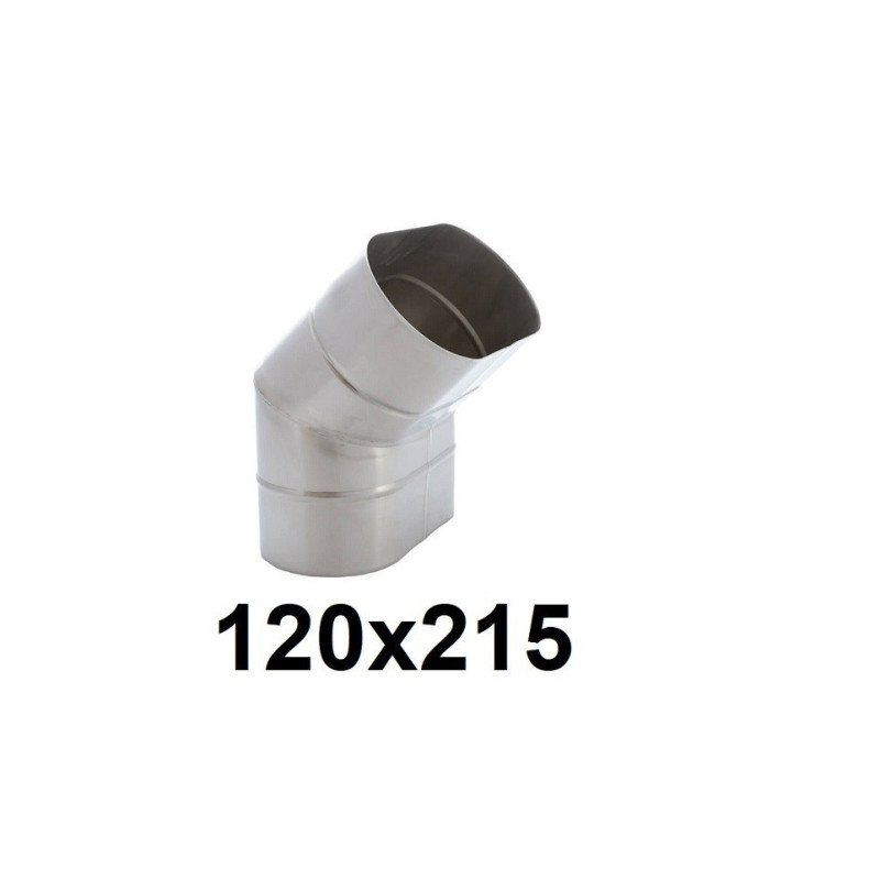 Kolano owalne 120x215 mm ∡ 45°