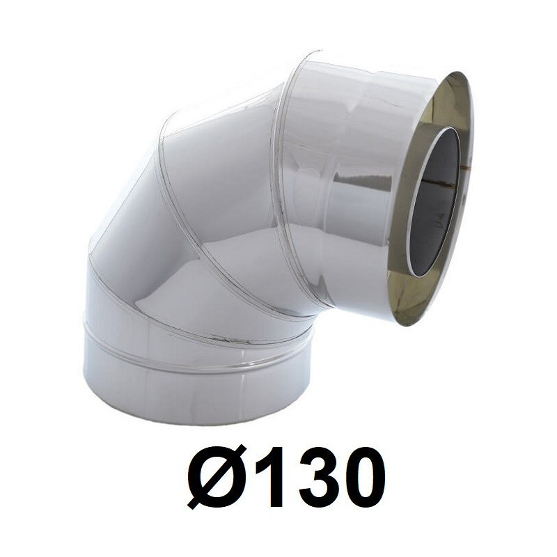 Kolano kominowe kwasoodporne izolowane  130 mm