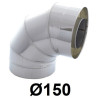 Kolano kominowe kwasoodporne izolowane  150 mm