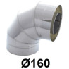 Kolano kominowe kwasoodporne izolowane  160 mm