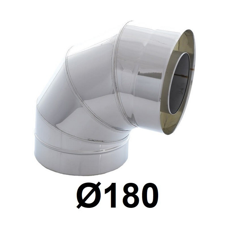 Kolano kominowe kwasoodporne izolowane  180 mm