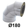 Kolano kominowe kwasoodporne izolowane  180 mm