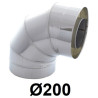 Kolano kominowe kwasoodporne izolowane  200 mm