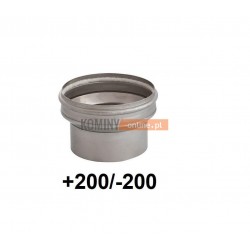Złączka trójnik ceramiczny 200 mm -rura metalowa 200 mm