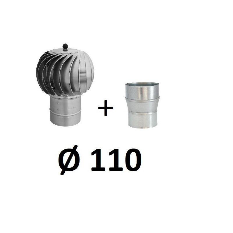 Turbowent z redukcją 110  ocynk-aluminium