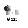 Turbowent z redukcją 125  ocynk-aluminium