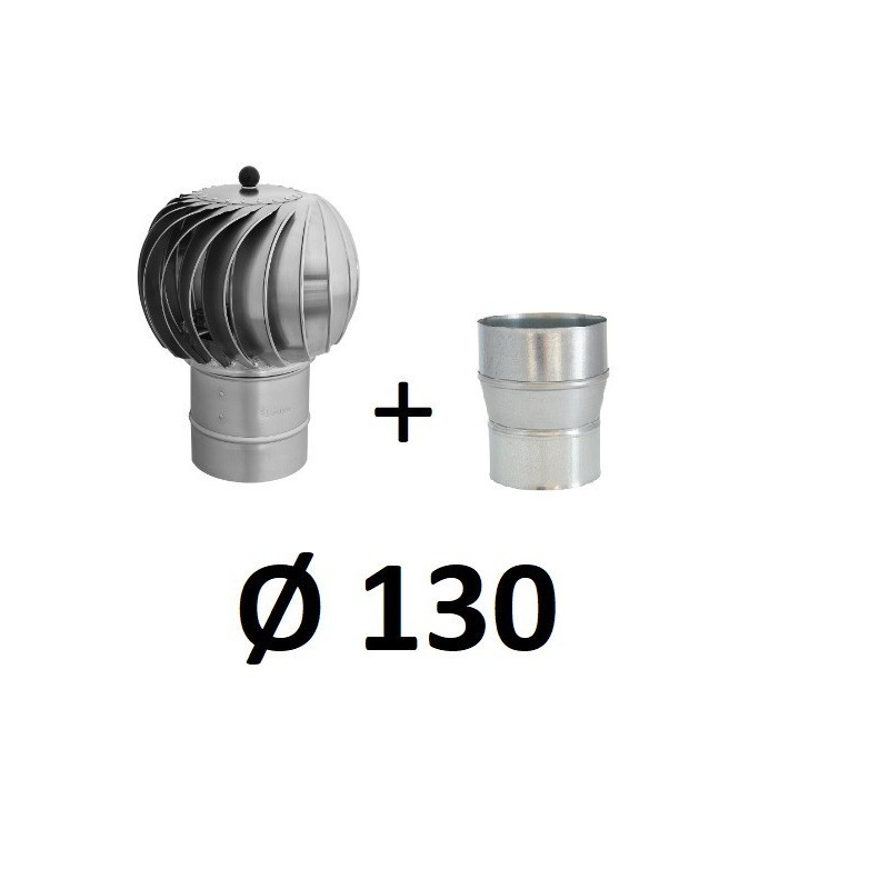 Turbowent z redukcją 130  ocynk-aluminium
