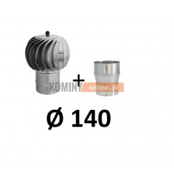 Turbowent z redukcją 140  ocynk-aluminium