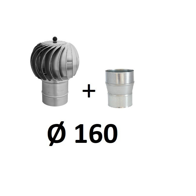 Turbowent z redukcją 160  ocynk-aluminium