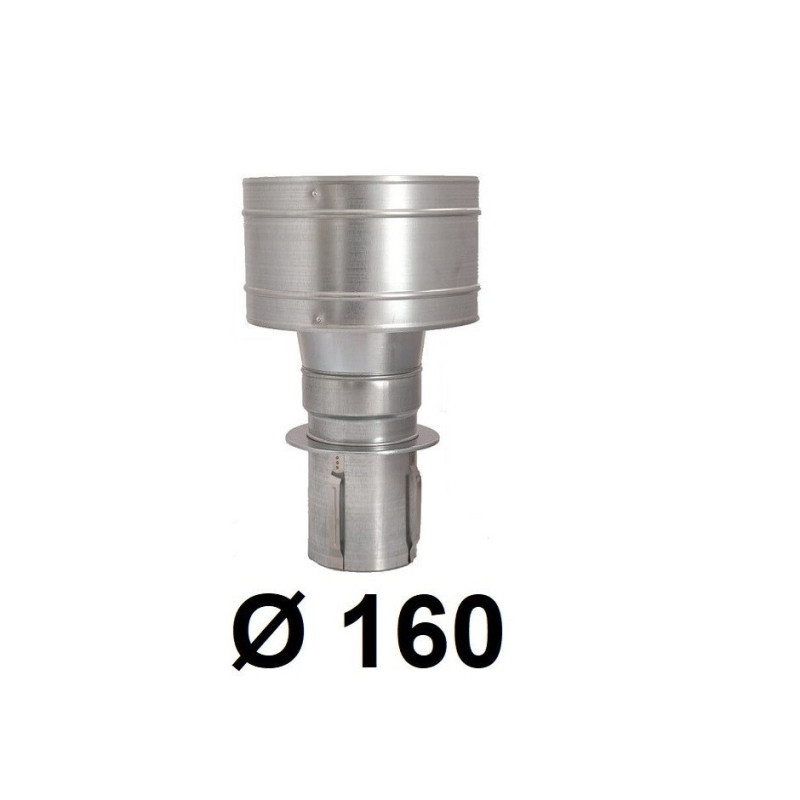 Zakończenie komina cylindryczne 160 mm wciskana ocynk