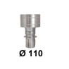 Zakończenie komina cylindryczne 110 mm wciskana chrom