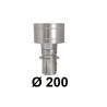 Zakończenie komina cylindryczne 200 mm wciskana chrom