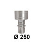 Zakończenie komina cylindryczne 250 mm wciskana chrom