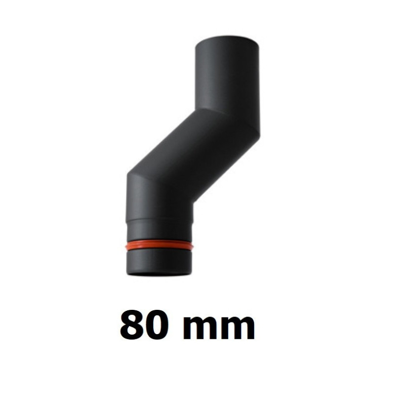 Kolano pelet 80 mm z przesunięciem 60 mm