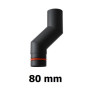 Kolano pelet 80 mm z przesunięciem 60 mm