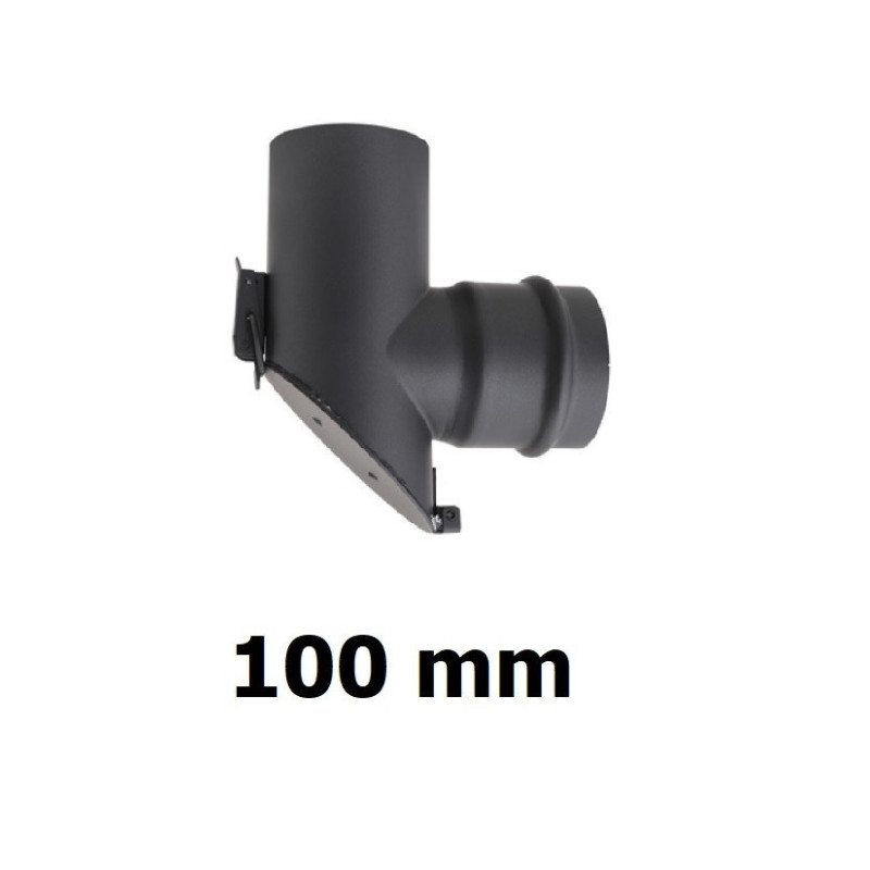 Trójnik pelet 100 mm z klapą