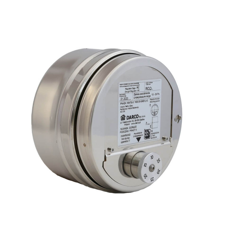 Regulator ciągu komina 150 mm z redukcją 160 mm