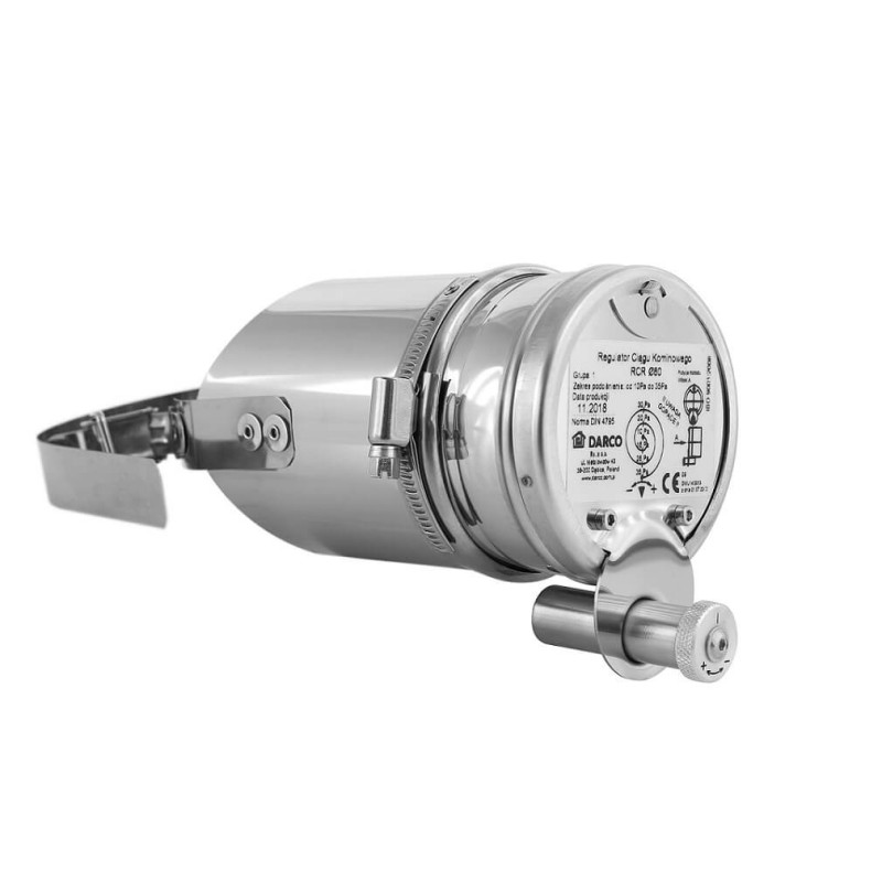 Regulator ciągu komina z opaską 110 mm na rurę RCR