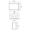 Ramka montażowa RM-DW 125x185 mm – Solidne mocowanie drzwiczek kominkowych i regulatora ciągu
