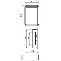 Ramka montażowa RMS-DW 125x250 mm – Solidne mocowanie regulatora ciągu RCW-S
