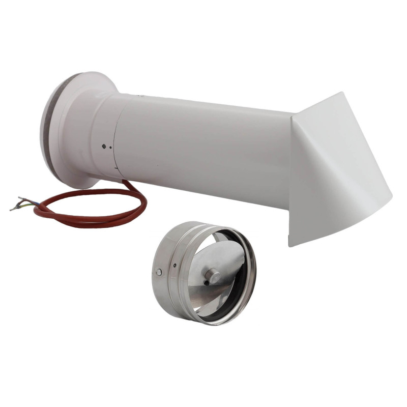 Nawietrzak NOGS080A-ML – biały, średnica 80 mm, grzałka, anemostat, filtr i stabilizator przepływu SNP.