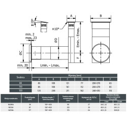 Nawietrzak Szpaletowy 150 mm Chrom (NL150A-CC) – Elegancja i Wydajność