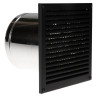 Czerpnia powietrza 160 mm czarna matowa RAINSTOP WK-CZNP160-ML.CZ-RS – trwała, odporna na korozję, wyposażona w siatkę ochronną