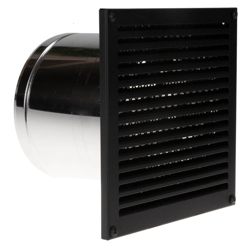 Czerpnia powietrza 200 mm czarna matowa RAINSTOP WK-CZNP200-ML.CZ-RS – trwała, odporna na korozję