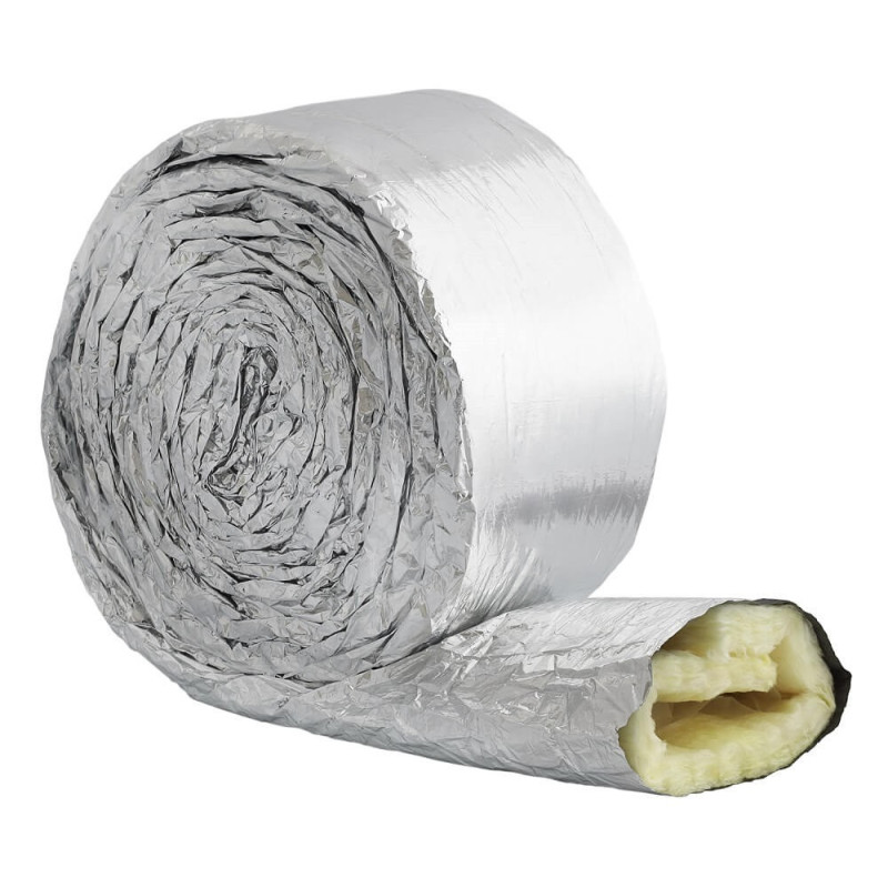 Rękaw izolowany REKP 200x50 mm – 10 mb, wełna mineralna, folia PET, odporność termiczna do 150°C