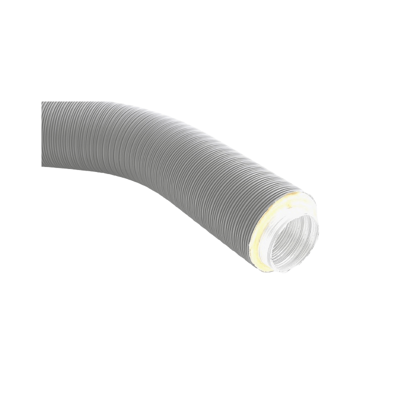 Rura elastyczna izolowana REPI 100 mm, szara, aluminium, wełna mineralna
